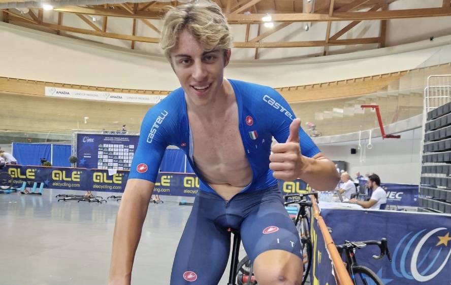 EUROPEI PISTA JRS U23 ANCORA UN RECORD DEL MONDO CON LUCA GIAIMI