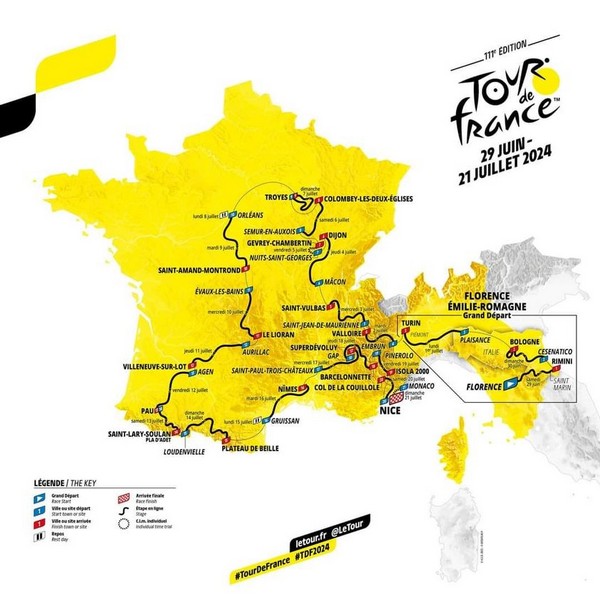 TourDeFrance2024tappe Rivista per ciclisti, InBici Magazine